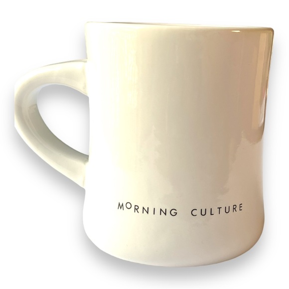 Morning Culture Coffee Mug in White with Black Text - Picture 5 of 11